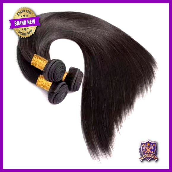 100% Virgin Human Hair Extensions Straight Bundles 26-30 Inch 300g